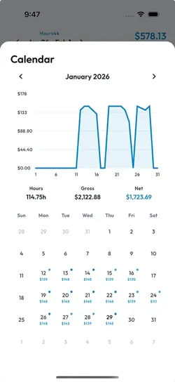 Visualize Your Monthly Earnings
